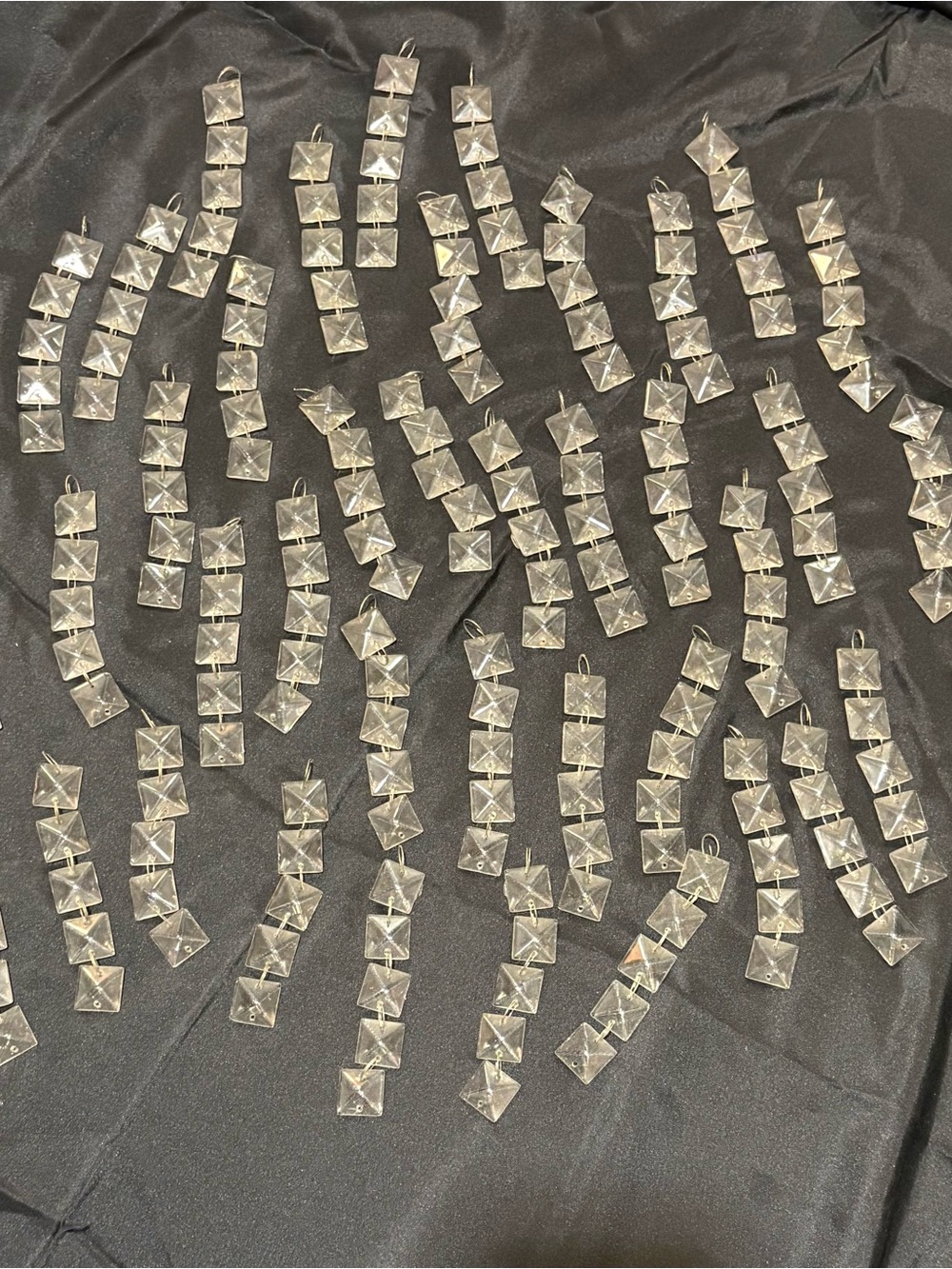 42 Vintage Cut Glass Chandelier Strands